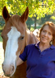 nancy, working in holistic therapy with horses